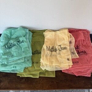 Matilda Jane Lot of 100+ Mesh Bags SWAG Storage Crafts Banners‎ Fabric Scrap